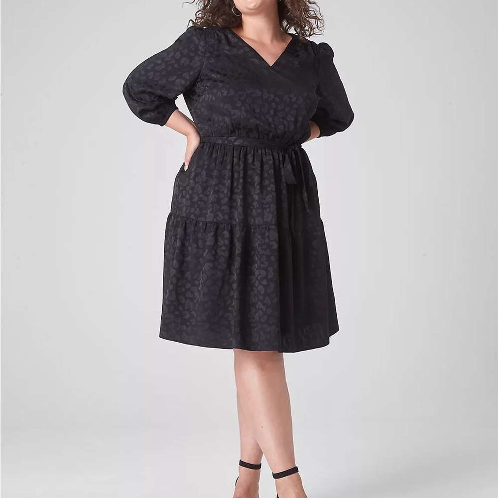 Lane Bryant Black Long Sleeve Dress